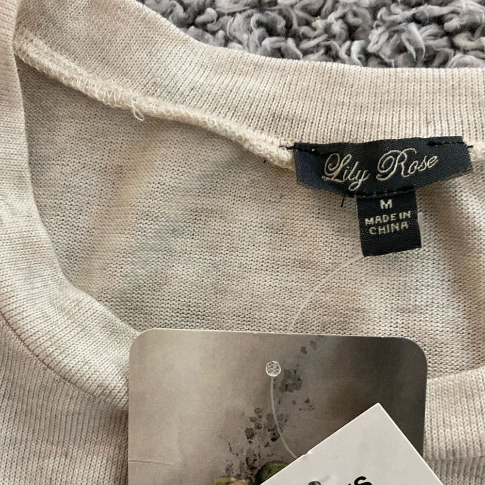 NWT LILY ROSE M Fitted Midi Oat Dress - Picture 3 of 11